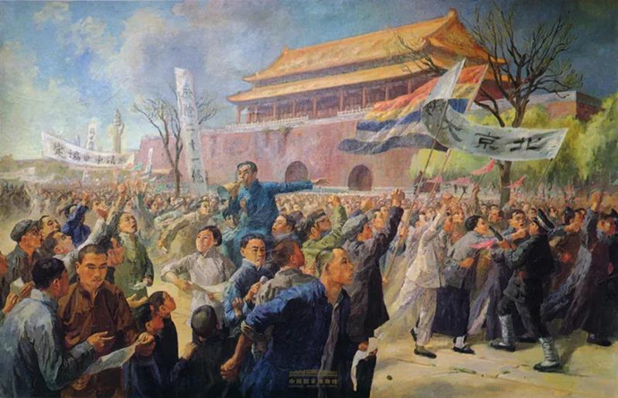 周令釗《五四運(yùn)動(dòng)》油畫，1951年，中國國家博物館藏.jpg